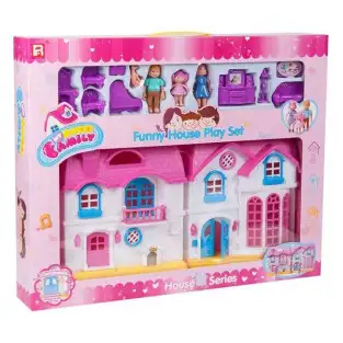 Casuta de papusi cu 13 accesorii, lumini si sunete red-mag.ro