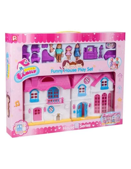 Casuta de papusi cu 13 accesorii, lumini si sunete red-mag.ro