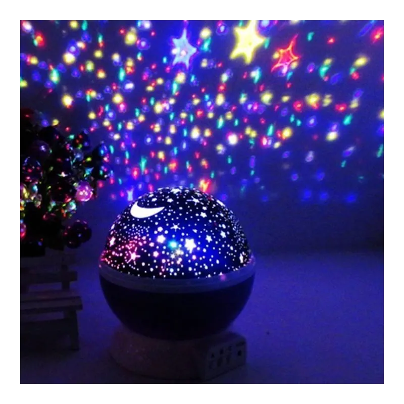 Proiector rotativ cu stele si luna - cu functie de rotatie la