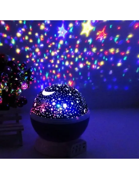 Proiector rotativ cu stele si luna - cu functie de rotatie la