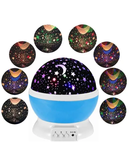 Proiector rotativ cu stele si luna - cu functie de rotatie la