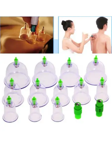 Set de 12 ventuze medicinale terapeutice red-mag.ro