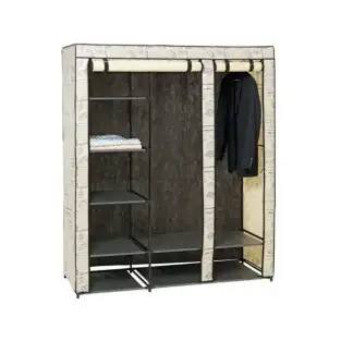 Dulap textil portabil cu husa compartimentat 174 x 100 x 45 cm