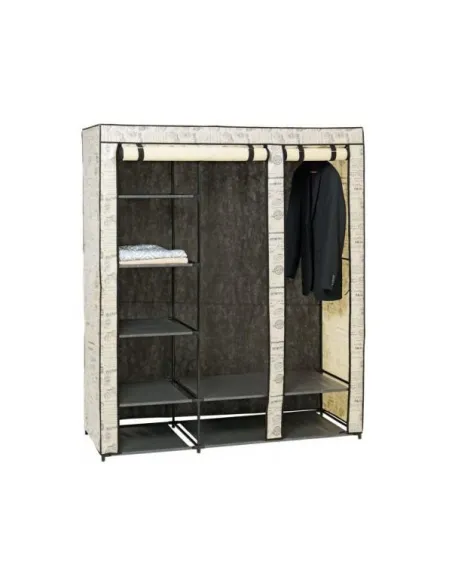 Dulap textil portabil cu husa compartimentat 174 x 100 x 45 cm