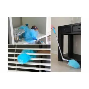 Spin duster - peria rotativa 360 cu peri tratati antistatic si 2