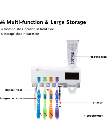 Dozator pentru pasta de dinti cu alimentare solara si