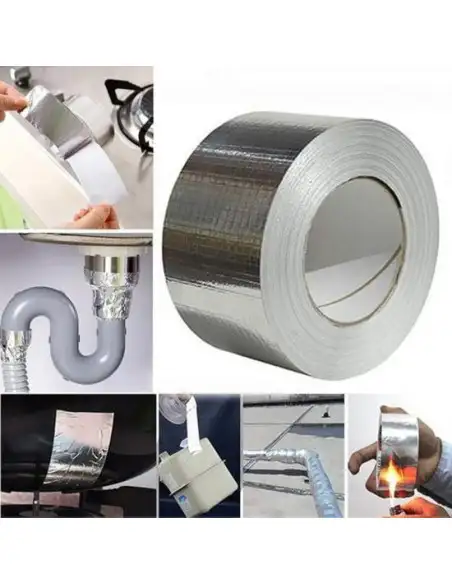 Banda adeziva izolatoare din aluminiu, 5 Metri red-mag.ro