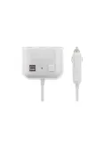 Adaptor auto cu 2 x USB si 3 x intrari, 12/24V, alb red-mag.ro