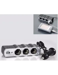 Priza tripla + USB pentru bricheta auto red-mag.ro 2