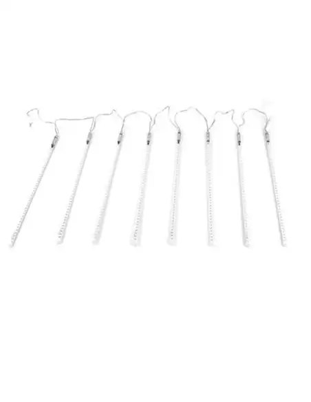 Instalatie tub luminos tip meteorit, 50 cm, 8 tuburi, albastru