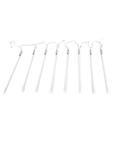 Instalatie tub luminos tip meteorit, 50 cm, 8 tuburi, albastru
