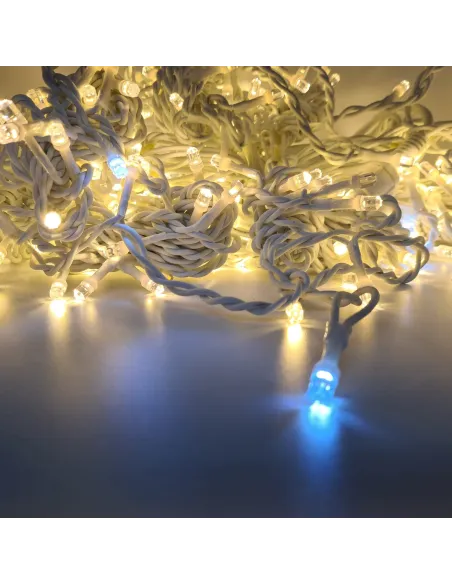 Instalatie pentru exterior 3x1m alb cald cu flash, 240