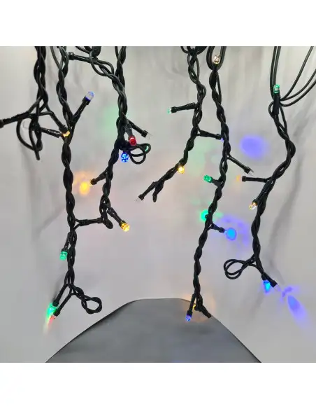 Instalatie exterior 5m turturi/franjuri 120 led, multicolor