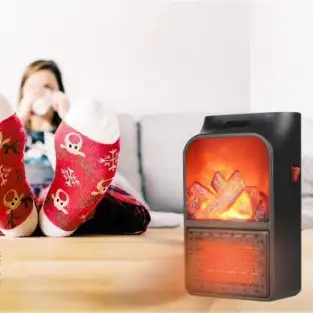 Aeroterma portabila Flame Heater Semineu, 500 W, 2 niveluri 2