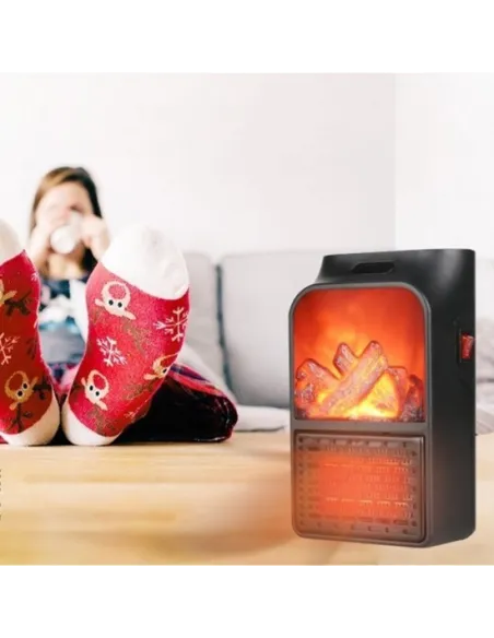 Aeroterma portabila Flame Heater Semineu, 500 W, 2 niveluri