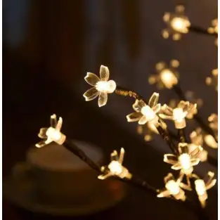 Copacel de Craciun, 36 LED Cherry, Blossom Bonsai, lumina calda 2