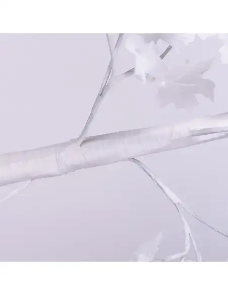 Copac decorativ sarbatori, Alb, iluminat 160 LED, 180 cm