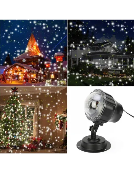 Proiector Laser Snow Flower, imita fulgii de zapada red-mag.ro