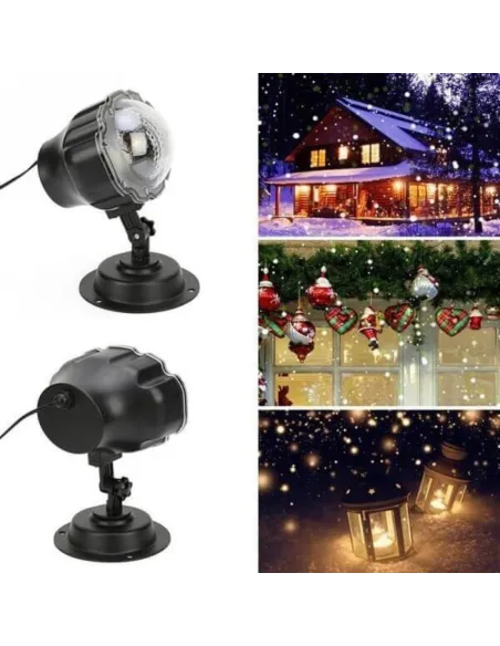 Proiector Laser Snow Flower, imita fulgii de zapada red-mag.ro