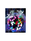 Instalatie multicolora cu globulete, 50 bulbi cherry red-mag.ro