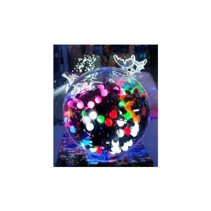 Instalatie multicolora cu globulete, 50 bulbi cherry red-mag.ro