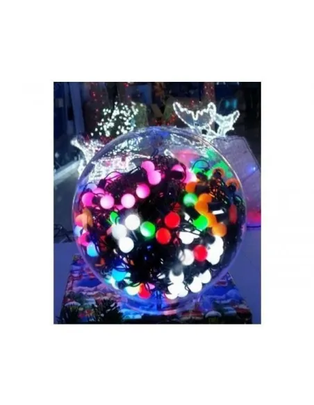Instalatie multicolora cu globulete, 50 bulbi cherry red-mag.ro