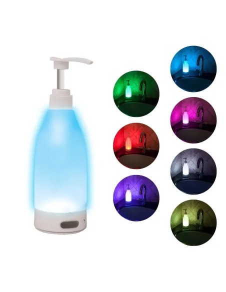 Dozator de sapun cu lumina LED, 400 ml, senor de miscare