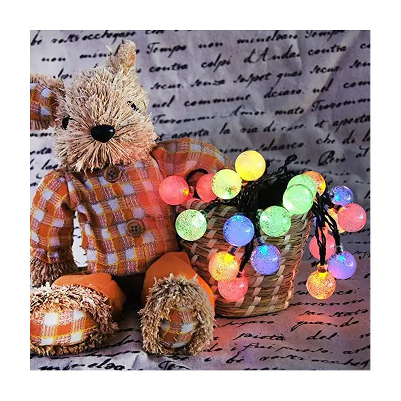 Ghirlanda lumioasa cu incarcare solara, 40 led,multicolora