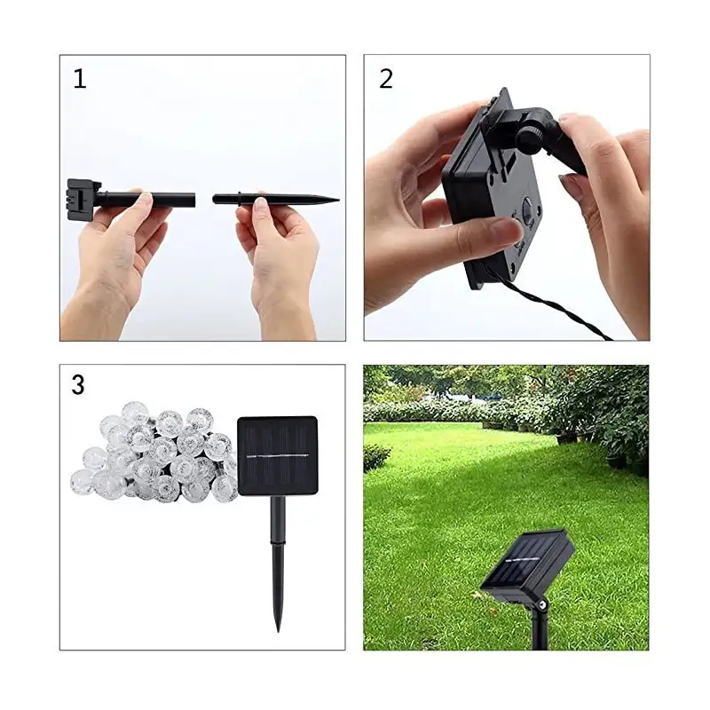 Ghirlanda lumioasa cu incarcare solara, 40 led,multicolora