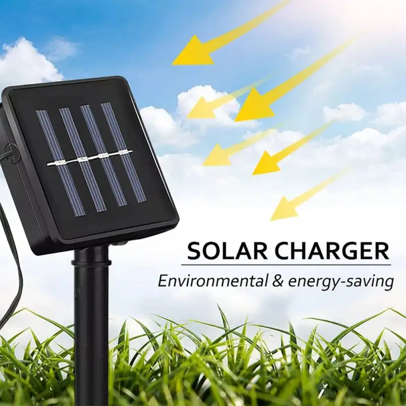 Instalatie Solara de exterior, cu 30 beculete LED, lumina