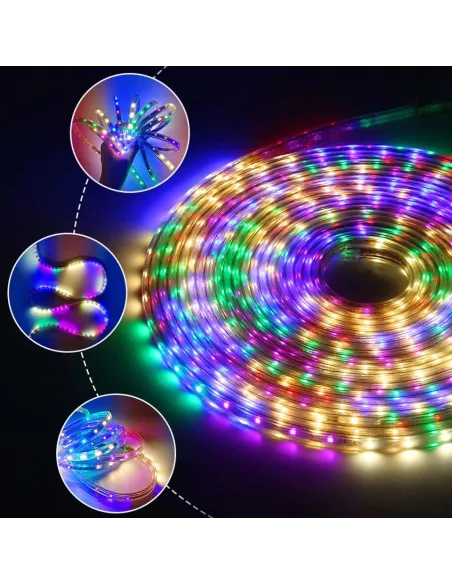 Furtun LED tip banda, SMD, exterior, flexibil,10m, multicolor