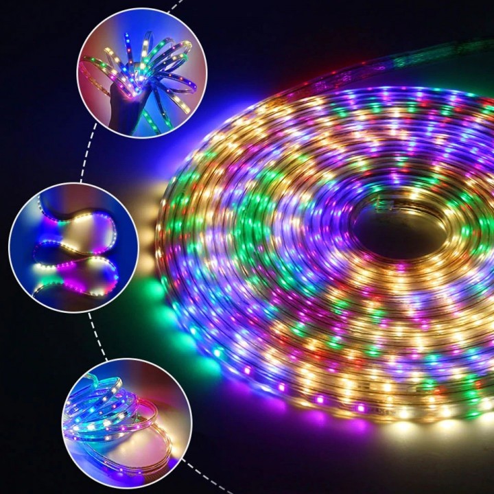 Furtun LED tip banda, SMD, exterior, flexibil,10m, multicolor