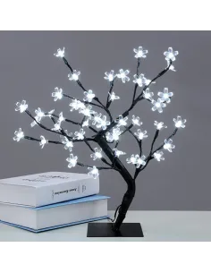 Copacel de Craciun, 36 LED Cherry, Blossom Bonsai, lumina rece