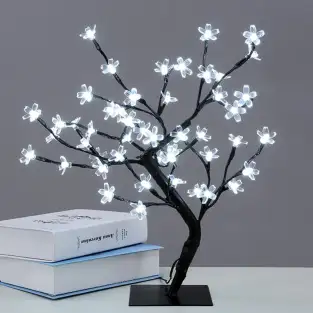 Copacel de Craciun, 36 LED Cherry, Blossom Bonsai, lumina rece