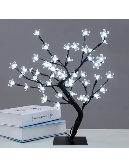 Copacel de Craciun, 36 LED Cherry, Blossom Bonsai, lumina rece