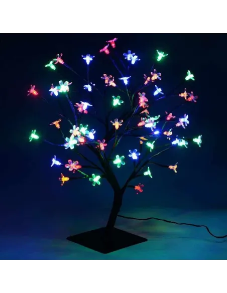 Copacel de Craciun, 36 LED Cherry, Blossom Bonsai, multicolor