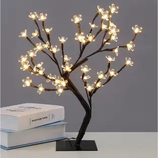 Copacel de Craciun, 36 LED Cherry, Blossom Bonsai, lumina calda