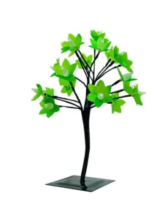 Copacel artificial de Craciun,20 LED, floricele verzi, schelet