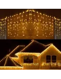 Instalatie 12 metri,ALB CALD, 300 LED-uri tip turturi