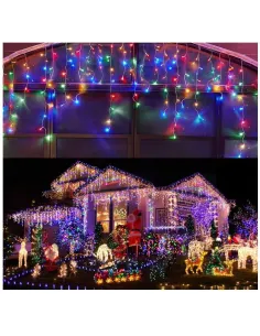 Instalatie 12 metri,MULTICOLOR, 300 LED-uri tip turturi