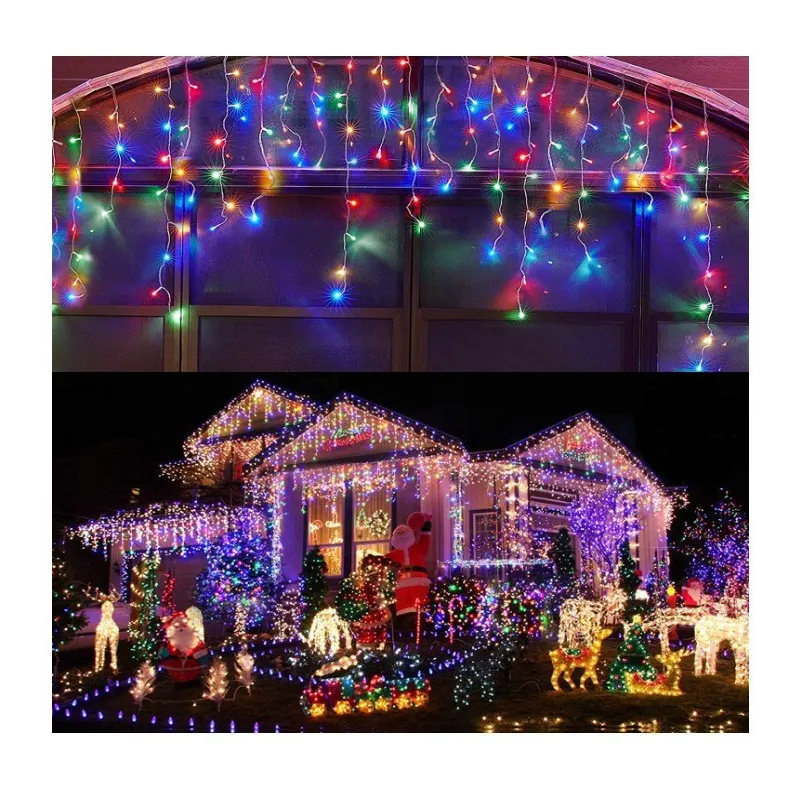 Instalatie 12 metri,MULTICOLOR, 300 LED-uri tip turturi