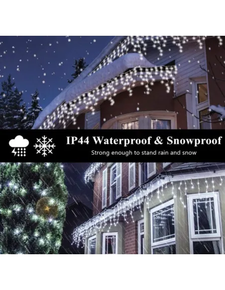 Instalatie 12 metri,MULTICOLOR, 300 LED-uri tip turturi