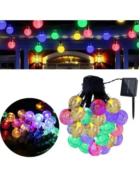 Instalatie Solara de exterior, cu 30 beculete LED, lumina