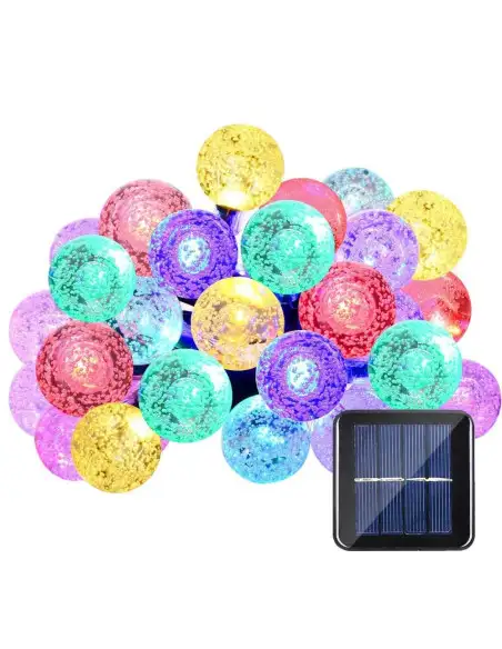 Instalatie Solara de exterior, cu 30 beculete LED, lumina