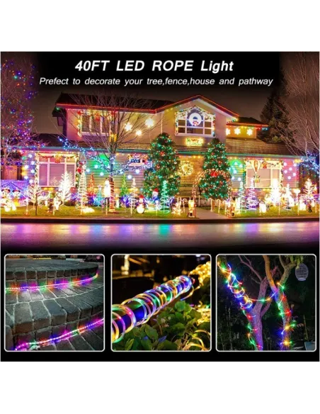Furtun 10m cu fir de cupru si micro led, multicolor