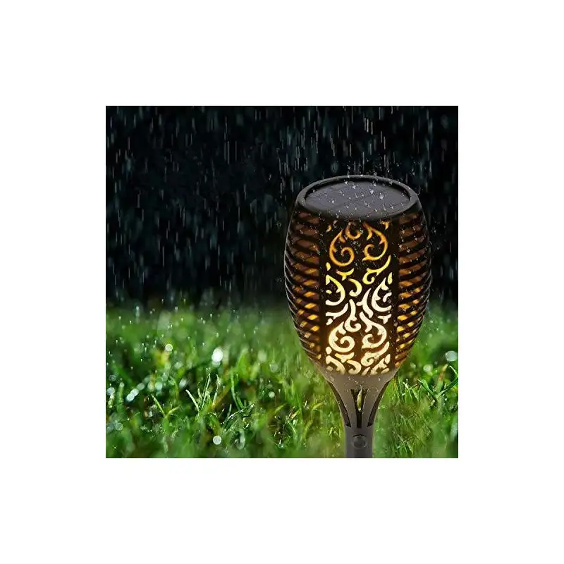 Lampa solara tip torta cu efect flacara red-mag.ro