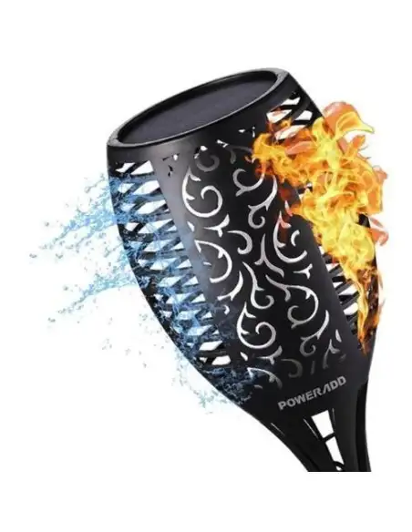 Lampa solara tip torta cu efect flacara red-mag.ro