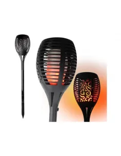 Lampa solara tip torta cu efect flacara red-mag.ro