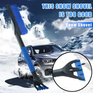 Racleta 2 in 1 gheata si perie zapada,maner cu burete, 60 cm