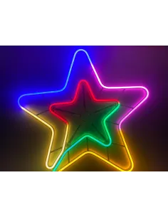 Stea de craciun LED, RBG cu turturi meteoriti de lumini 2